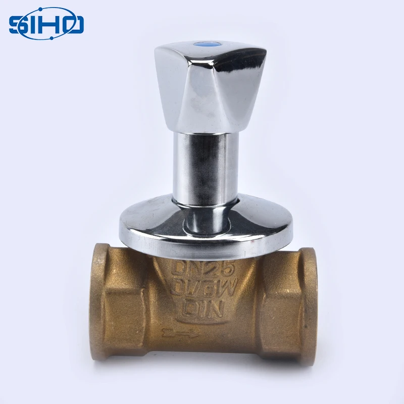 Water Built-in Stop Valve High Quality Brass Standard Normal Temperature Brass Color Ball Stop & Waste Valves Manual General BSP