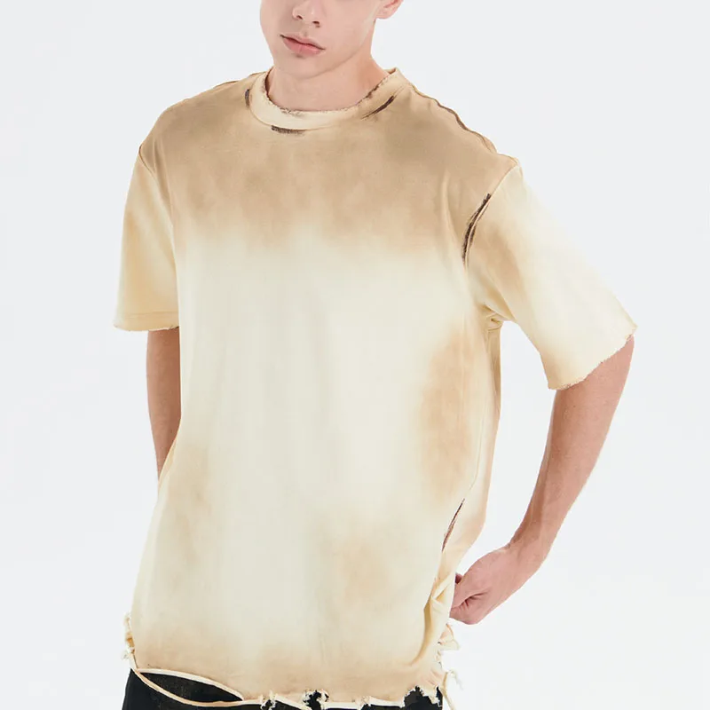 Custom oversized t shirt 240 gsm acid wash oversize t-shirt 2025 add your logo t shirt