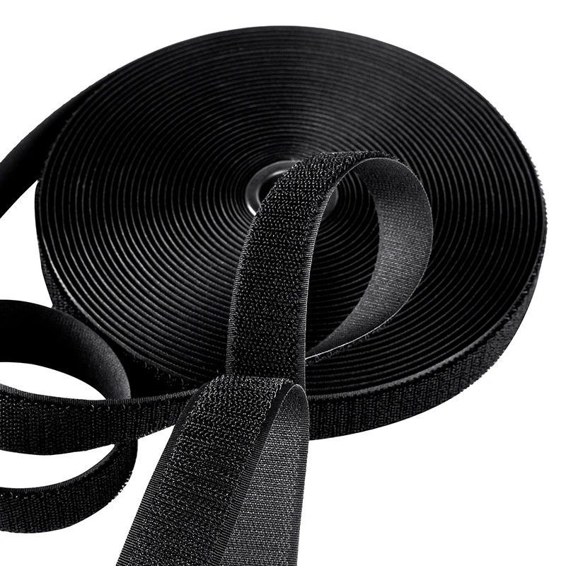 30mm 100%Nylon Grade A Soft and comfortable square unnapped hook and loop fastener tape Industrial Strength Unnapped Loop Tape