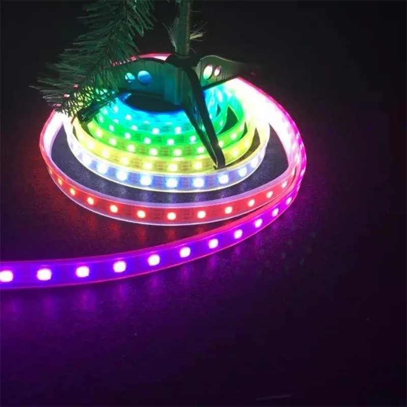 Лидер продаж Светодиодная лента силиконовая неоновая мини-лента 12 В 24 пикселей RGB 5050 SPI DMX Ultra домашний декор IP68 веревочная трубка