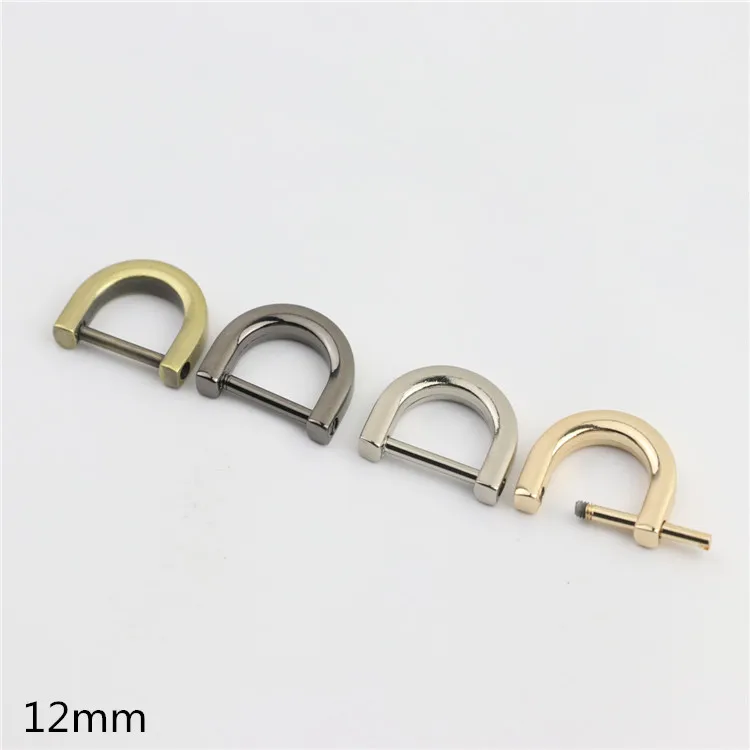 In stock removable screw lead and nickel free brass d-ring clasp buckle metal buckle d ring
