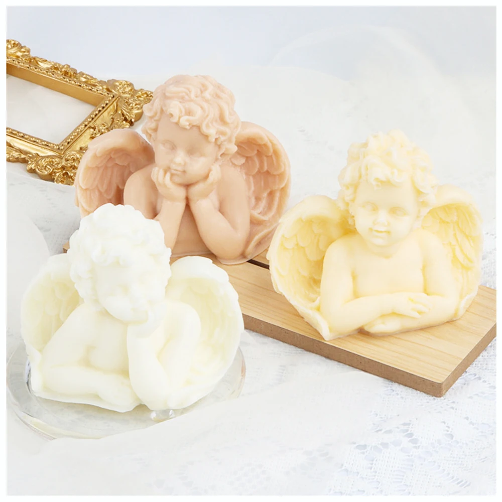 Hot Selling Angel Wings Candle Mold Silicone Handmade Soap Mold for Casting Epoxy Art Home Decor Candle Mold