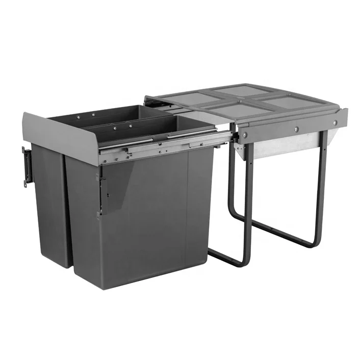 17L 34L New Recycling Kitchen Hidden Cabinet  Waste Bin Pull Out trash can garbage container