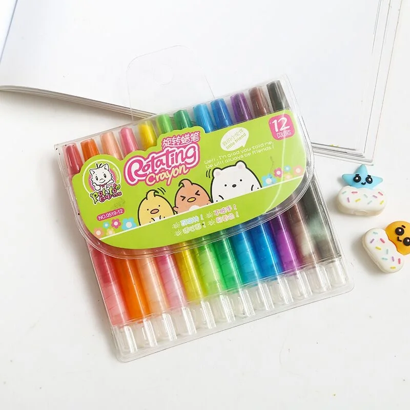 
24 colors long rotatable crayons oil painting stick 