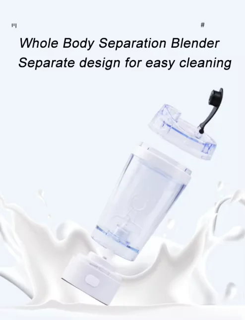 Customized smart drinkware USB Rechargeable Electric Protein Shaker Cup Automatic Self Stirring bottle with logo