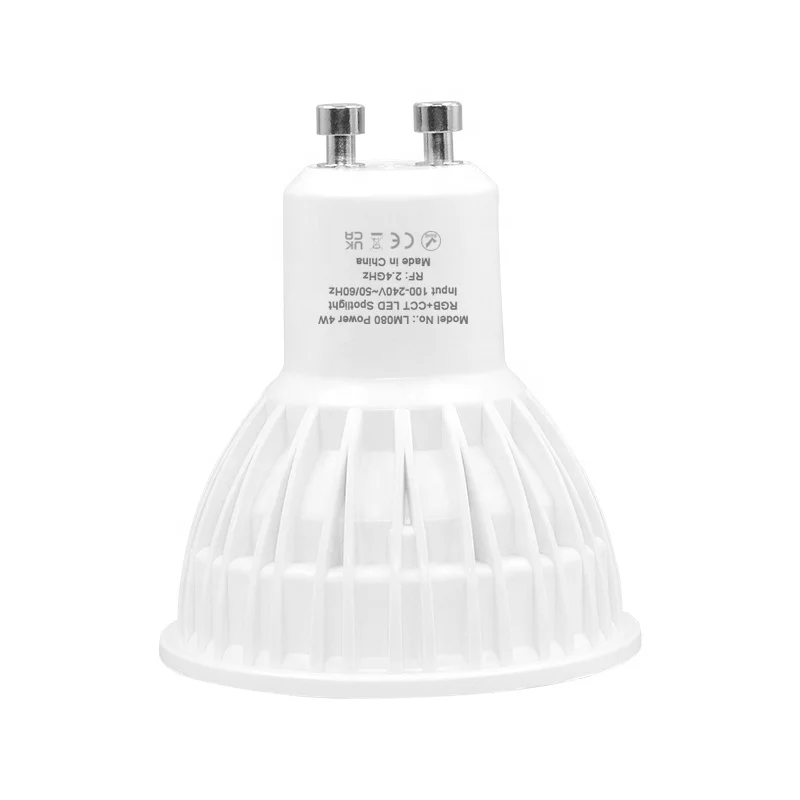 LM080 RGBCCT Led Spot Light GU10 Bulb Color Temperature 2.4G Wireless, Be used with Remoter
