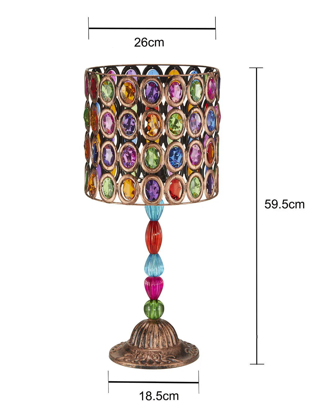 Handcrafted Moroccan Table Lantern Lamp Tiffany Style Table Light Vintage Retro Floral Bronze Electric Living Room Plastic Ce AC