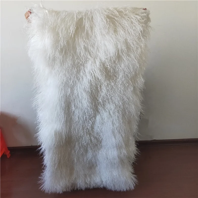 China factory Wholesale mongolian fur pelt genuine tibetan lamb fur blanket real mongolian lamb fur plate for garment