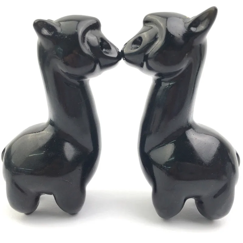 Wholesale crystal crafts Natural crystal Black Obsidian Opalite  Alpaca For Decoration And Gift