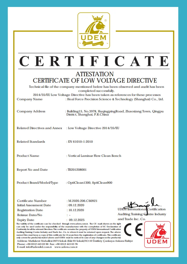 Heal Force Class 100 Vertical Laminar Air Flow Cabinet CE Laminar Flow Cabinet