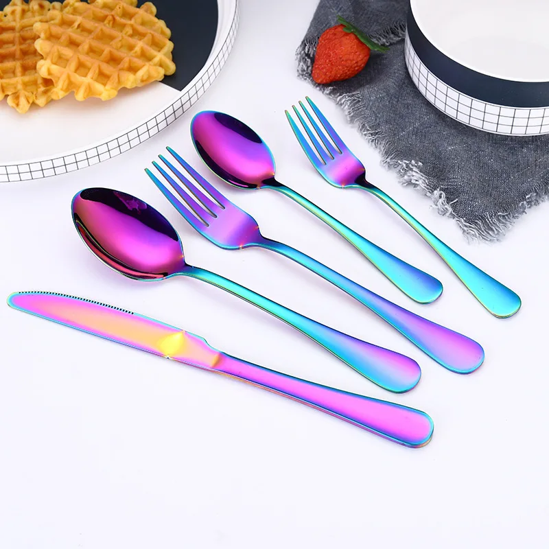 20-piece Stainless Steel Tableware Flatware Set Eating Utensil Set for 4 Include Spoons Forks Knives Dishwasher Safe