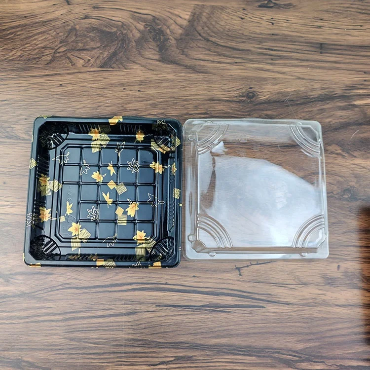 Pet Plastic Sushi Sashimi Packaging Tray Food Grade Square Meat Vegetable Fresh Plates