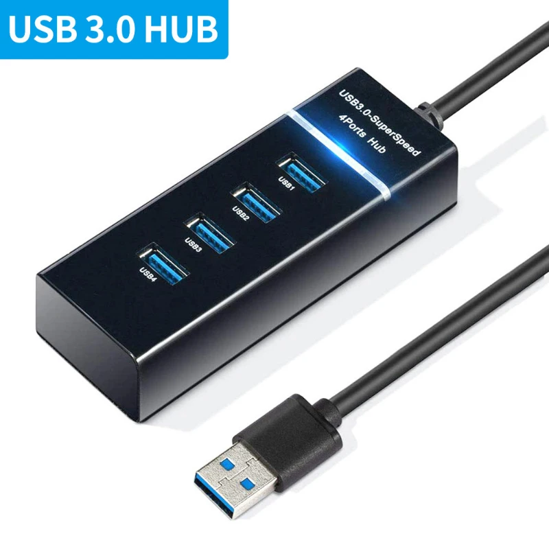 usb c hub 3.0 4 port multi splitter adapter Multi-function 4 in 1 Usb C Hub Docking Station  with USB cable For Desktop PC