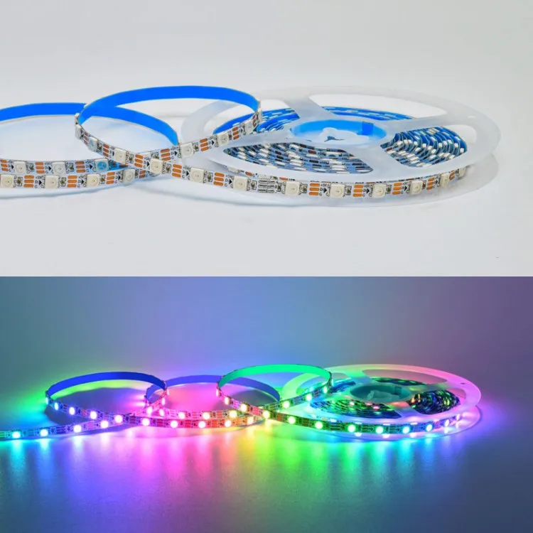 Strip Light SMD2020 Background Addressable WS2812B RGBIC Super Ultra Narrow Magic Smart Full Color 60led Mini Size 3mm 4 5 5V 90