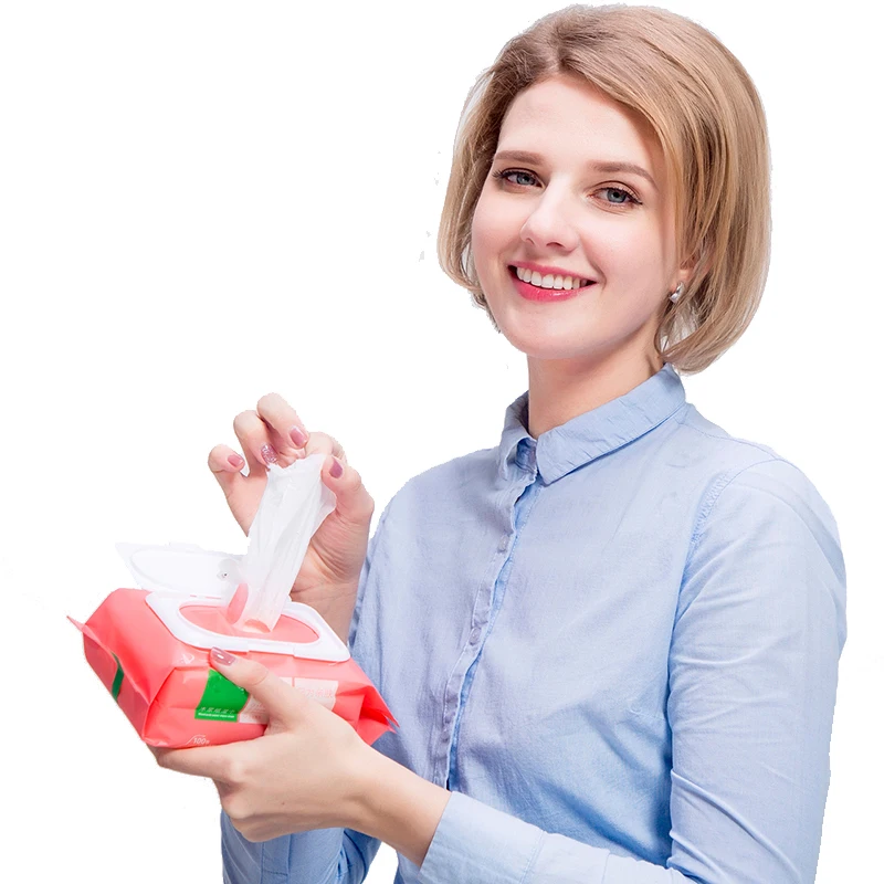 Семейная упаковка, промываемые гигиенические чистящие салфетки из древесной целлюлозы, женские интимные салфетки