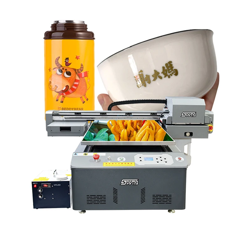 A1 UV flatbed printer XP600/3200 head 6090 UV DTF printer