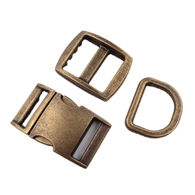 Metal Slide Safety Harness Release ROSE GOLD D ring Buckle Metal Loop For Bag 20mm 25mm
