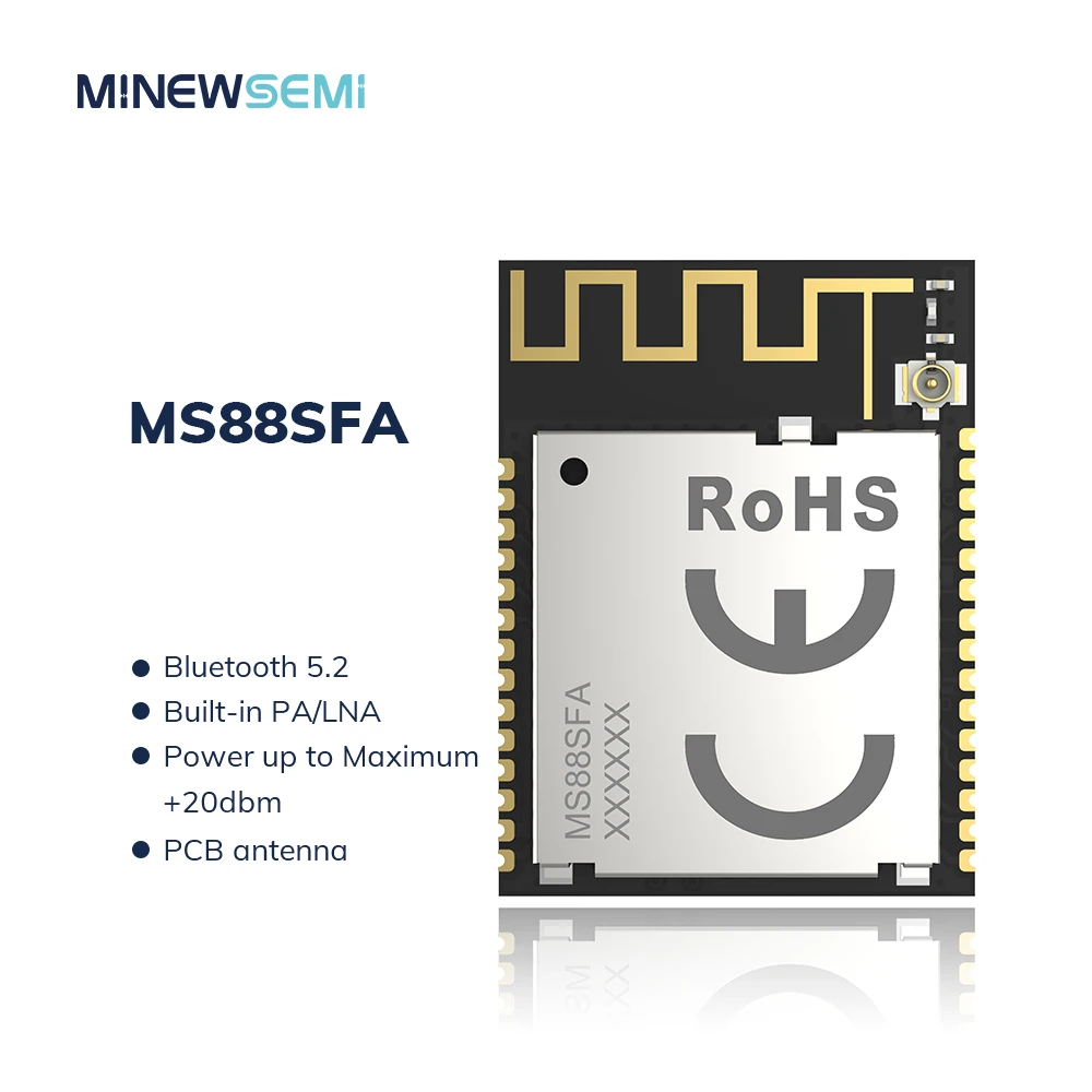 MinewSemi Ultra Long Range + 20 dBm nRF52833 PA Модуль Bluetooth MS88SFA Ble Module