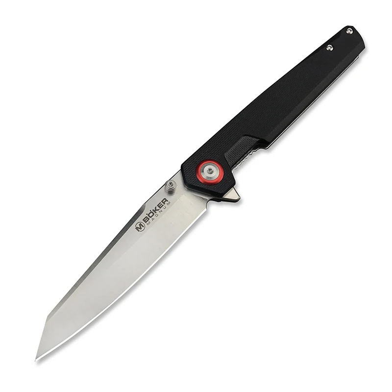 400B steel blade outdoor camping anti slip G10 handle is super lightweight, with a back clip EDC folding pocket knife