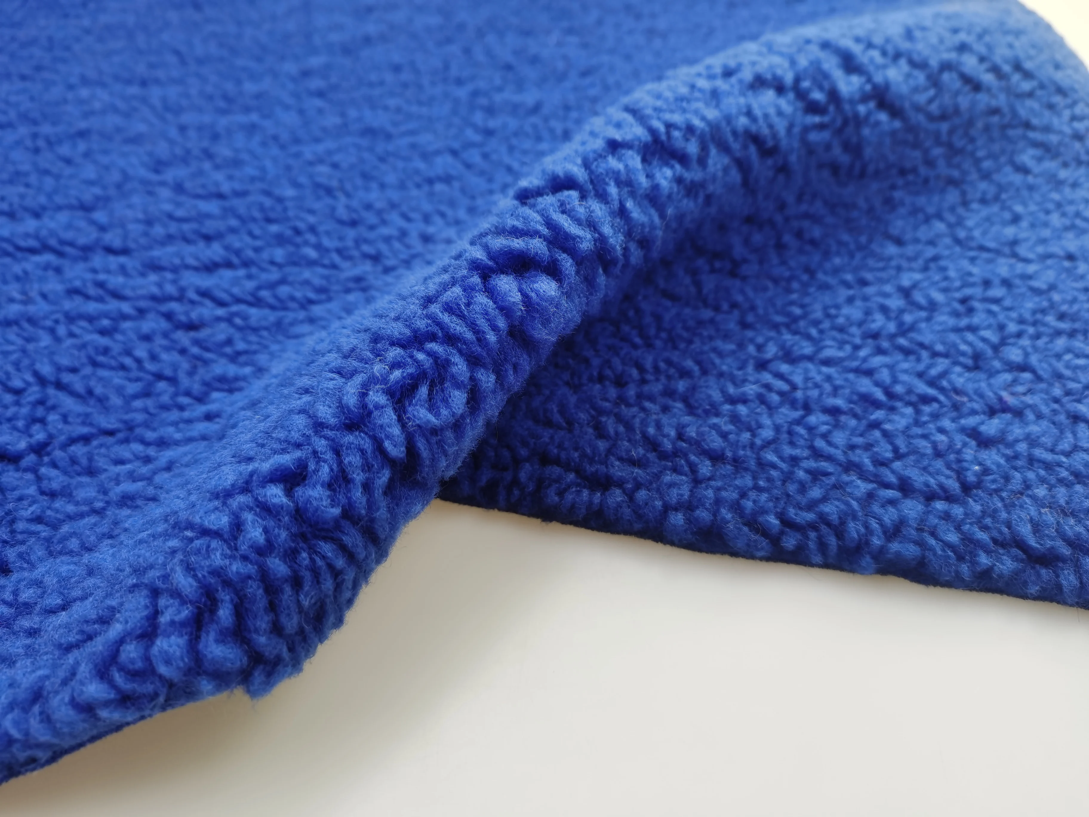 100% Polyester Solid Wheat Spike Pattern Sherpa Faux Fur Fabric for Garment/ Home Textile/Toys