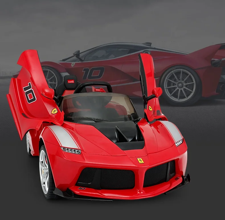 Rastar Baby Ride on Car Ferrari Toy Cars for Kids Plastic Unisex Ride-on for 3-8 Year Olds License Toy Car