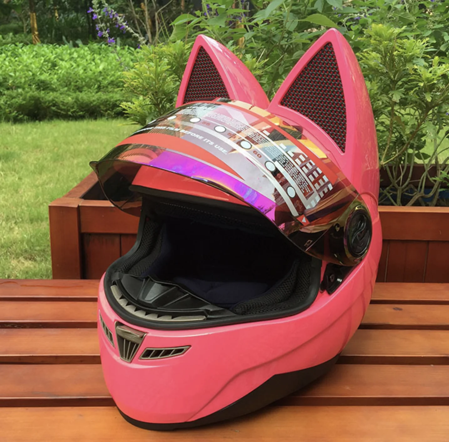 2020 NEW pink Cat head Motorcycle  helmet for sale