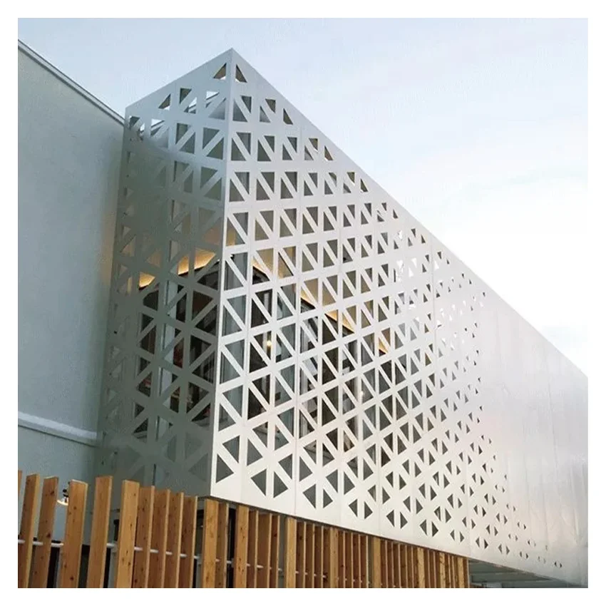 Decorative Exterior Alucobond Aluminum Perforated Wall Cladding Panel 4mm Pvdf ACM Facade Outdoor Wall Aluminum Composite Panel