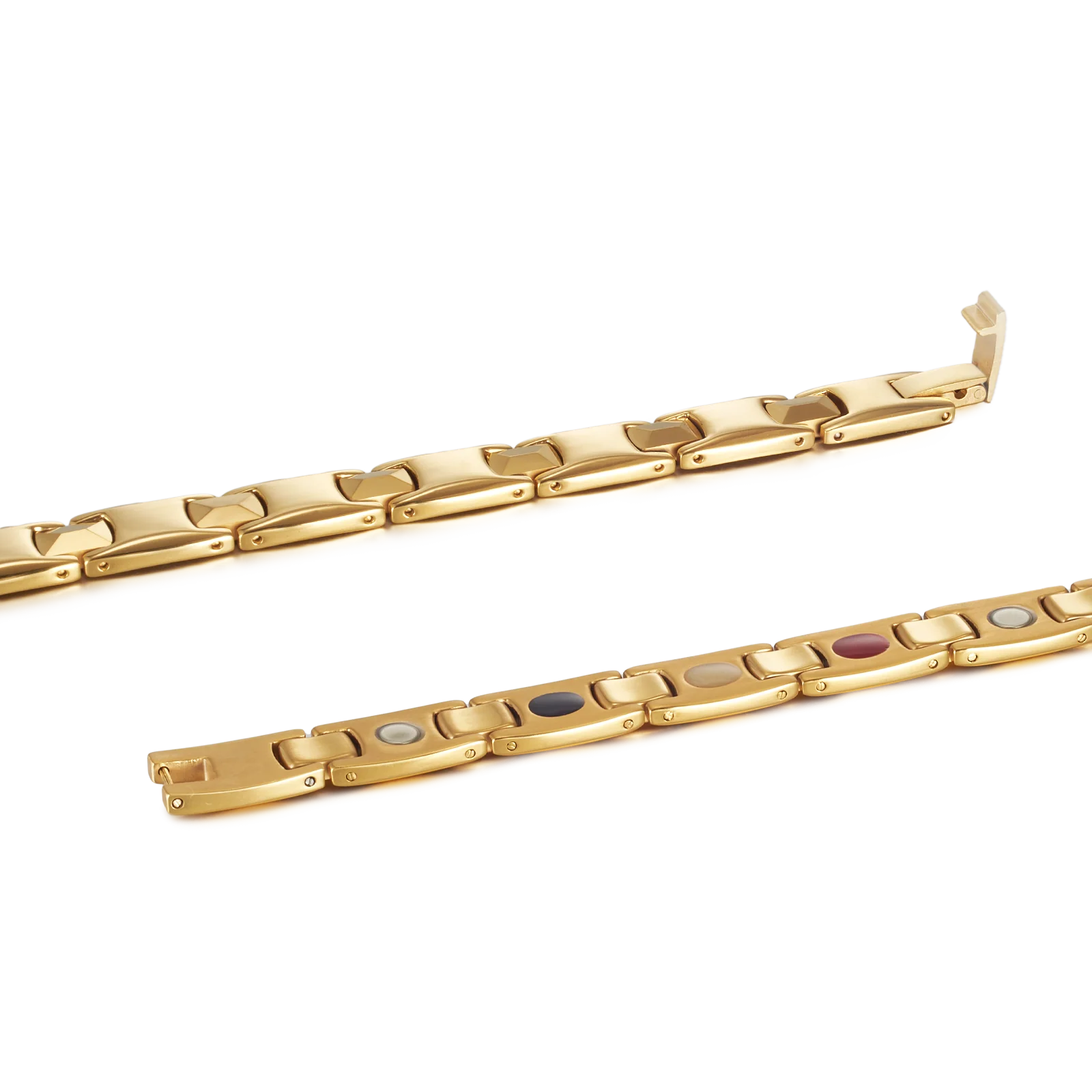 Energinox Gold plated Magnetic Health Power Pure Titanium And Tourmaline Japan Germanium Bracelet