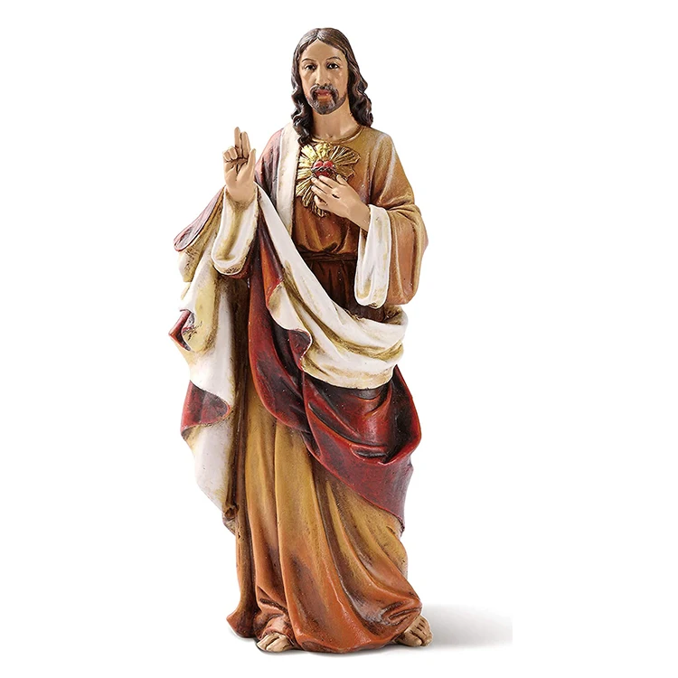 Resin and Stone Religious Gift ,Scale Renaissance Collection crafts sacred Heart of Jesus christ Figure,