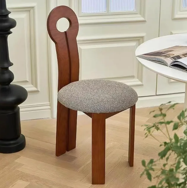 Dining Chair Backrest Chair Nordic Medieval Minimalist Solid Wood Restaurant Creative Home Dining Room key Chair