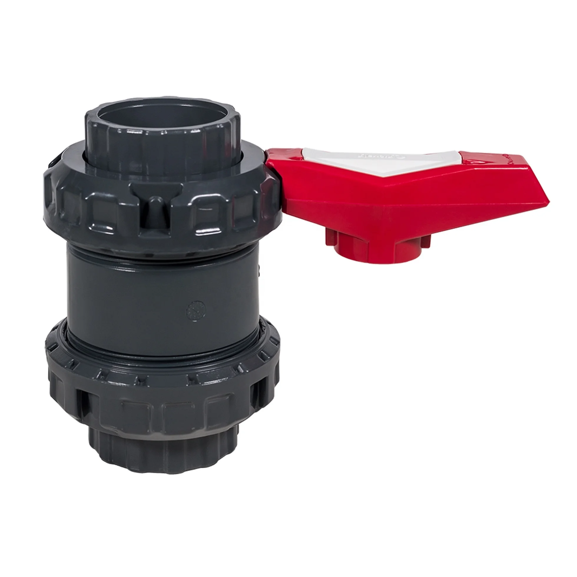 50mm Industrial Ball Valve / free sample / upvc / with red handle / upvc valve / PN16 / threaded / used  for chemical liquid
