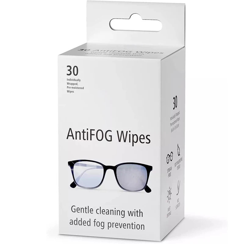 Disposable Pre Moistened Anti Fog Glasses Lens Cleaning Wipes For Eyeglasses