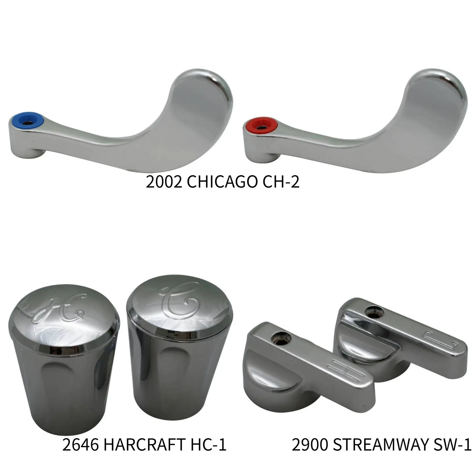 Wholesale Tap Fittings Central Brass Chrome Plated Lavatory Hot And Cold Faucet Handle For Export