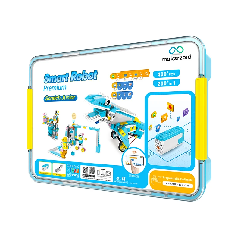 Smart Robot Premium kit Scratch Junior Coding Robot Kit 200+ In 1, Educational Toys Learning Kit