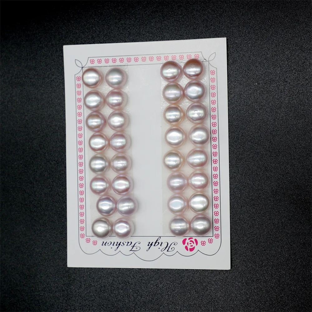 
Wholesale Natural Freshwater Round Bread Pearl 3A Grade Half Hole Loose Bead Accessories 