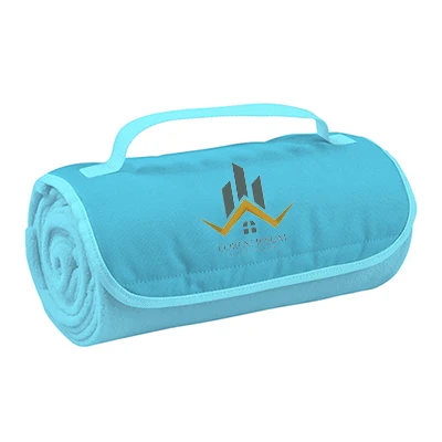 Оптовая продажа низкая цена рекламное плед складное одеяло для пикника готовое к отправке с бесплатным образцом