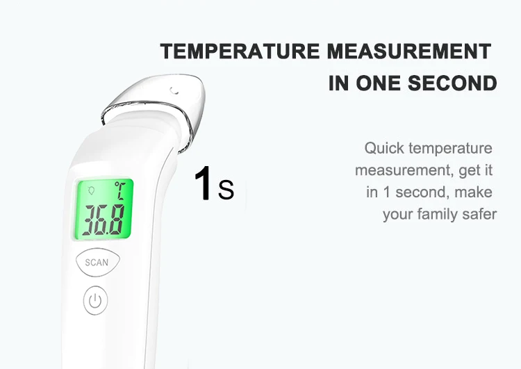 LCD Display Medical Forehead Thermometer Non Contact Electronic Thermometer Portable Digital Infrared Thermometer