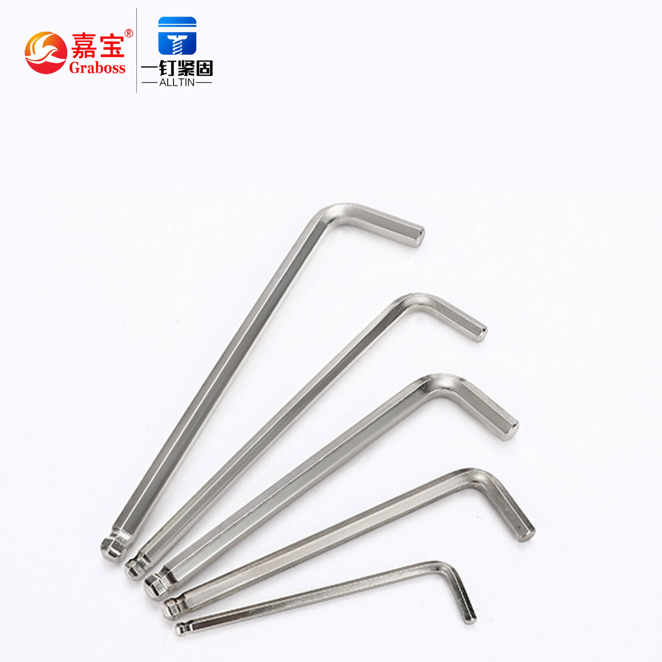 Китайское производство крепежей, шариковый шестигранный ключ, шестигранный ключ, ручные инструменты, метрический шестигранный ключ 1,5 мм-10 мм