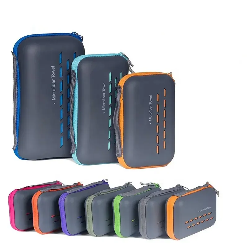 Extra large eco friendly quick dry custom boxes with logo packaging microfibre outdoor travel microfiber gym sports towel