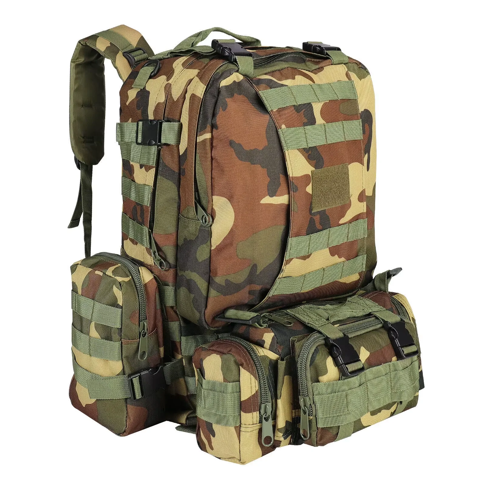 Wholesale molle bagpack 900d Oxford Waterproof Camping Hunting 60l 4 in 1 Tactical Backpack