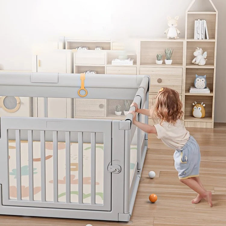 2024 Modern Large Portable Multifunctional New Design Safety Kids Foldable Indoor Play Yard Fence Baby Play Pen