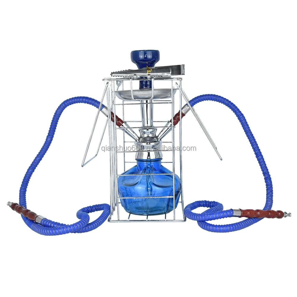 Hot sale factory good quality zinc alloy Mya hookah shisha nargile chicha with cage in stock hookah with 2 hoses