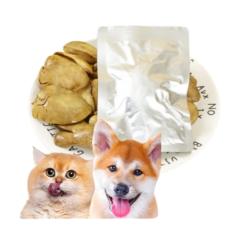 Vacuum independent package fresh healthy pet snacks treats wet high-temperature steamed chicken livers for dogs cats