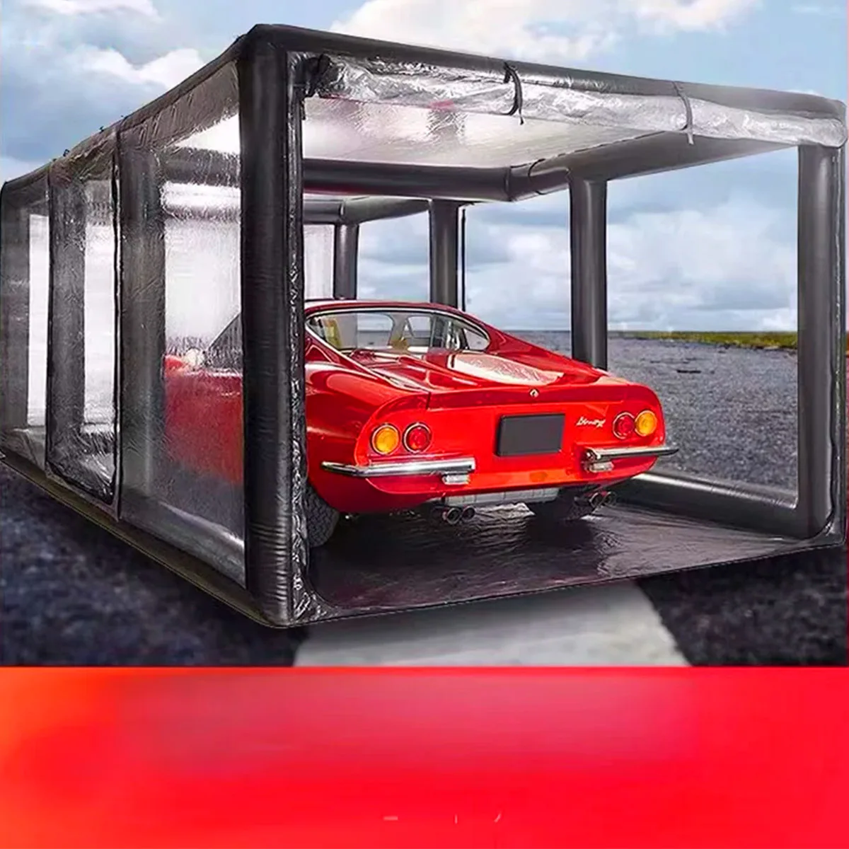 Clear Waterproof Show PVC Airtight Blow Up Capsule Shelter Portable Transparent Inflatable Garage Tent Car Cover