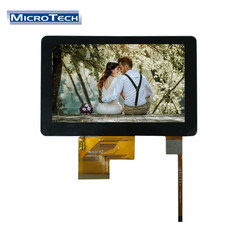 Microtech разрешение 800x480 5-дюймовый RGB интерфейс 350cd/m2 яркий TFT жк-дисплей с емкостной сенсорной панелью для