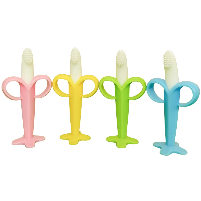 High quality silicone pacifier bunny soother baby infant teether teething banana