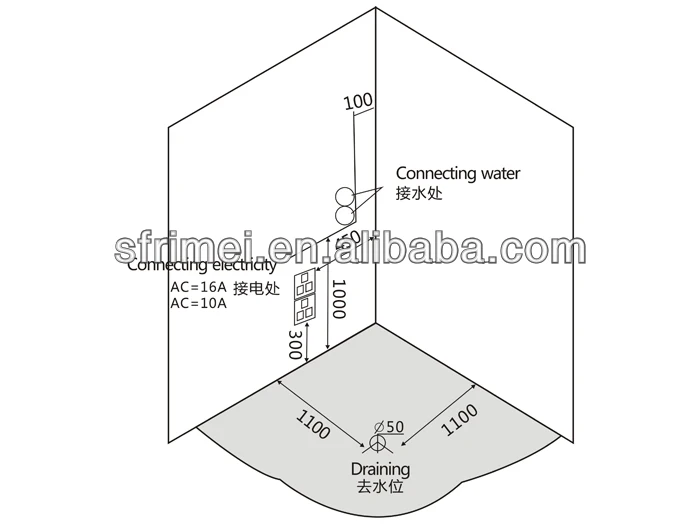 Factory Supply Acrylic steam room K7108B Customization For 2 persons Cheap massage whirlpool corner spa bathtub