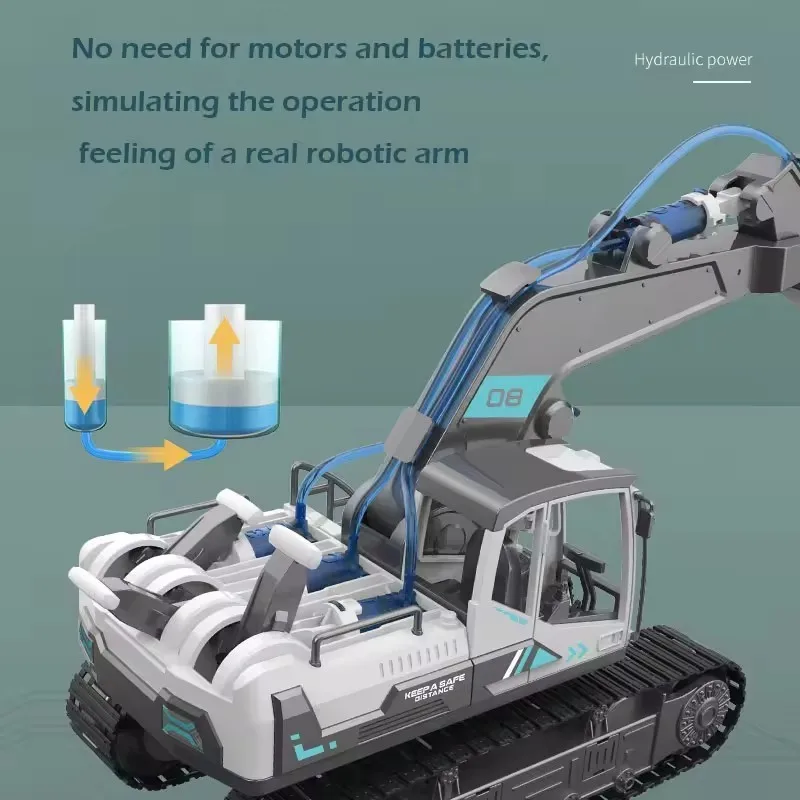 6 In 1 HydraulicToy Diy Assembly Engineering Vehicle Bulldozer Grab Machine Wood Loaders Excavators Cranes 3D Educational Toy