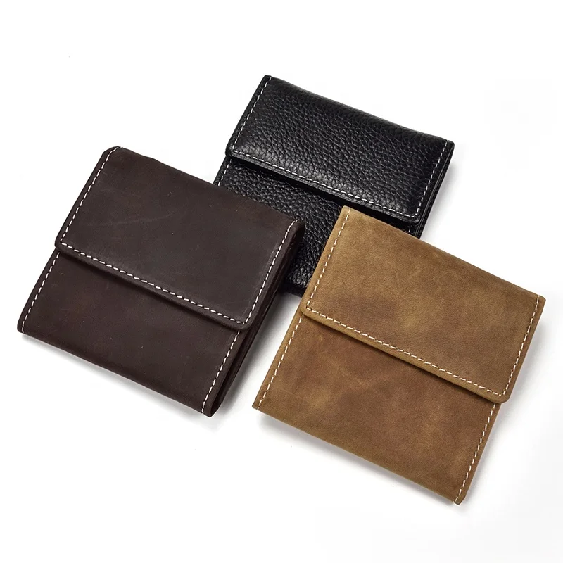 Новое поступление 2022, Модный деловой маленький кошелек из натуральной кожи унисекс, кошелек для мелочи и карт, кожаный кошелек для мелочи, кошелек