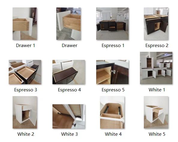 Kitchen Cabinets White Shaker Solid Wood USA Made in China